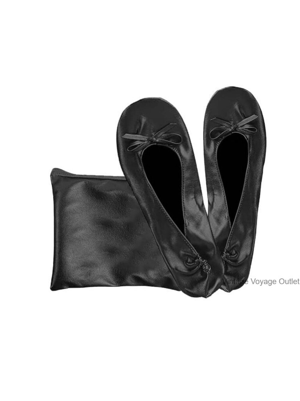 Foldable Ballet Flats for Women Portable Travel Dance Shoes with Pouch